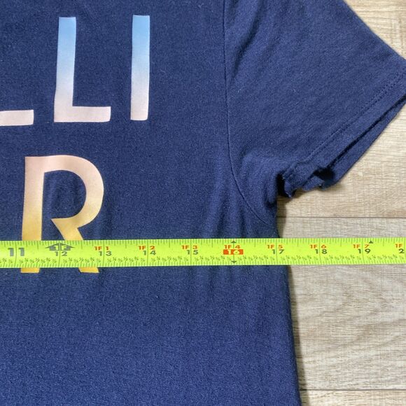 Hollister Womens Small Easy Tee Shirt Navy Blue Short Sleeve Soft Relaxed Fit - Picture 5 of 7